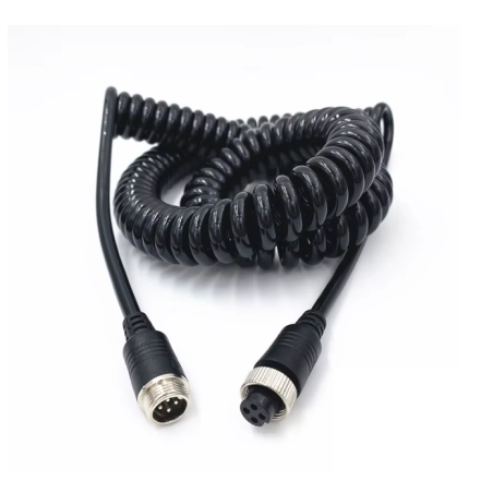 Spiruoklinis vaizdo ir maitinimo kabelis Powermax 4Pin - 4Pin
