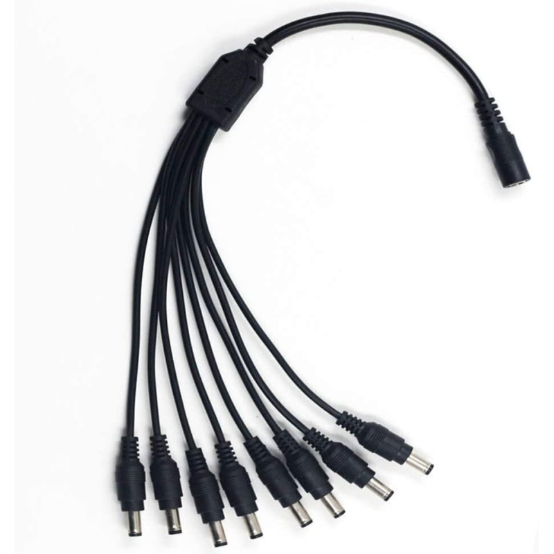 Rozdzielacz kabla zasilającego DC Powermax 1 - 8 kanałów, 5,5x2,1 mm