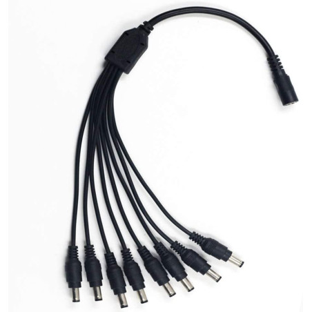 Alalisvoolukaabli jaotur Powermax 1 - 8 kanaliga, 5,5x2,1 mm