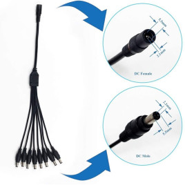 Rozdzielacz kabla zasilającego DC Powermax 1 - 8 kanałów, 5,5x2,1 mm