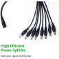 Rozdzielacz kabla zasilającego DC Powermax 1 - 8 kanałów, 5,5x2,1 mm