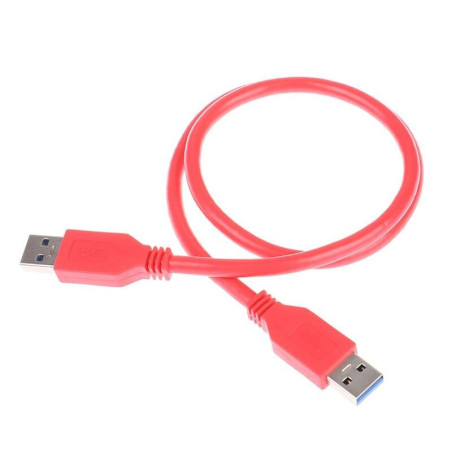 Kompiuterio laidas Powermax USB - USB 0.6m, raudonas