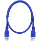 Computer cable Powermax USB - USB 0.6m, USB 3.0 blue