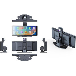 Universalus CarPlay ir Android Auto monitorius automobiliui Powermax su atbulinės eigos kamera