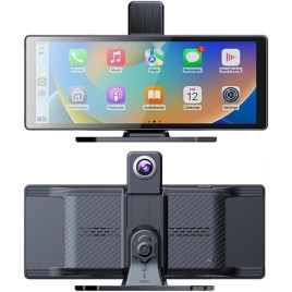 Universalus CarPlay ir Android Auto monitorius automobiliui Powermax su atbulinės eigos kamera