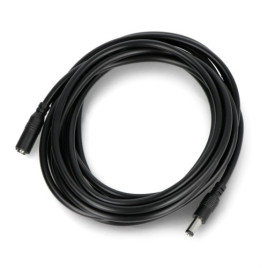 DC prailgintuvas Powermax 5.5x2.1mm - kaištis-lizdas - 3m - juodas