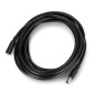 DC prailgintuvas Powermax 5.5x2.5mm - kaištis-lizdas - 2m - juodas