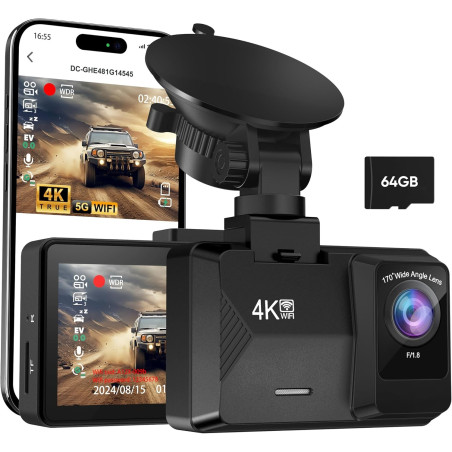 Videosalvesti Powermax A12 4K WIFI, USBC, LCD 2.0 + 64GB microSDXC