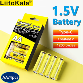 Akumuliatorius LiitoKala USB-T36 2400mAh/3600mWh AA 1.5V USB-C 4vnt