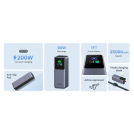 Atsarginis maitinimo šaltinis(Powerbank) UGREEN Nexode PB722 25000mAh 200W