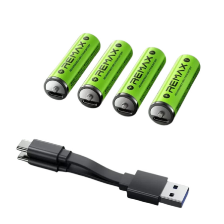 Akumulator Remax AA 2050mAh / 3071mWh 1,5V Li-Ion USBC 4 szt.