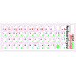 Наклейки на клавиатуру Powermax LT+RU+ENG, белые