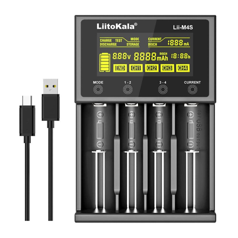 Battery charger Liitokala Lii-M4S
