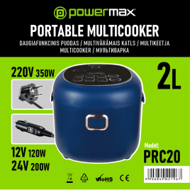 Garnek samochodowy wielofunkcyjny Powermax PRC020 2l (12/24V/220V)