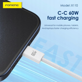 Power cable Foneng X110 1.2m 60W USBC-USBC