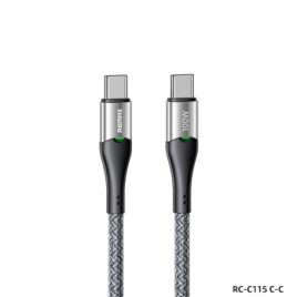 Kabel zasilający Remax RC-C115 USB-C USB-C 100W 1,2 m ze wskaźnikiem
