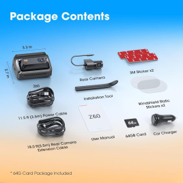 Video ierakstītājs DDPAI Z60T GPS Triple 4K 4G