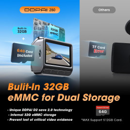 Dash camera DDPAI Z60T GPS Triple 4K