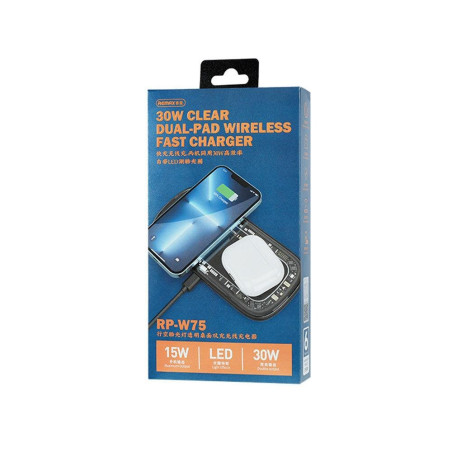 Juhtmevaba telefonilaadija Remax RP-W75 2in1 30W