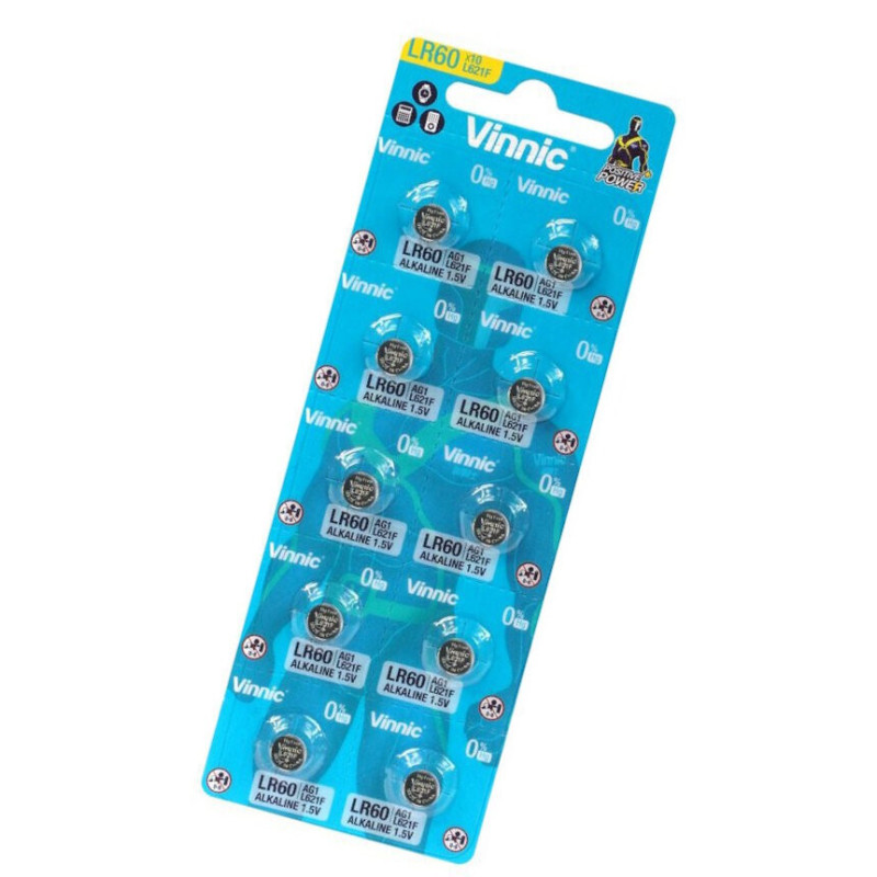 Batteries Vinnic L621F/LR60/AG1 100pcs
