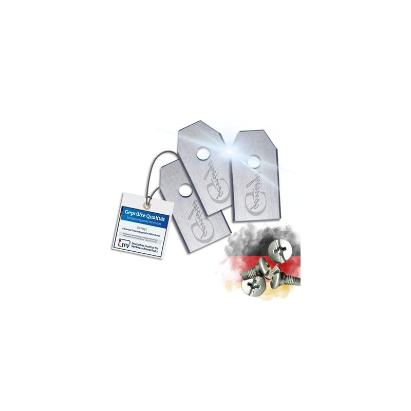Vejos roboto peiliukai Genisys skirti Anthbot / Husqvarna / Gardena / Segway / Yard Force / McCulloch&Landi 18vnt 0.75mm