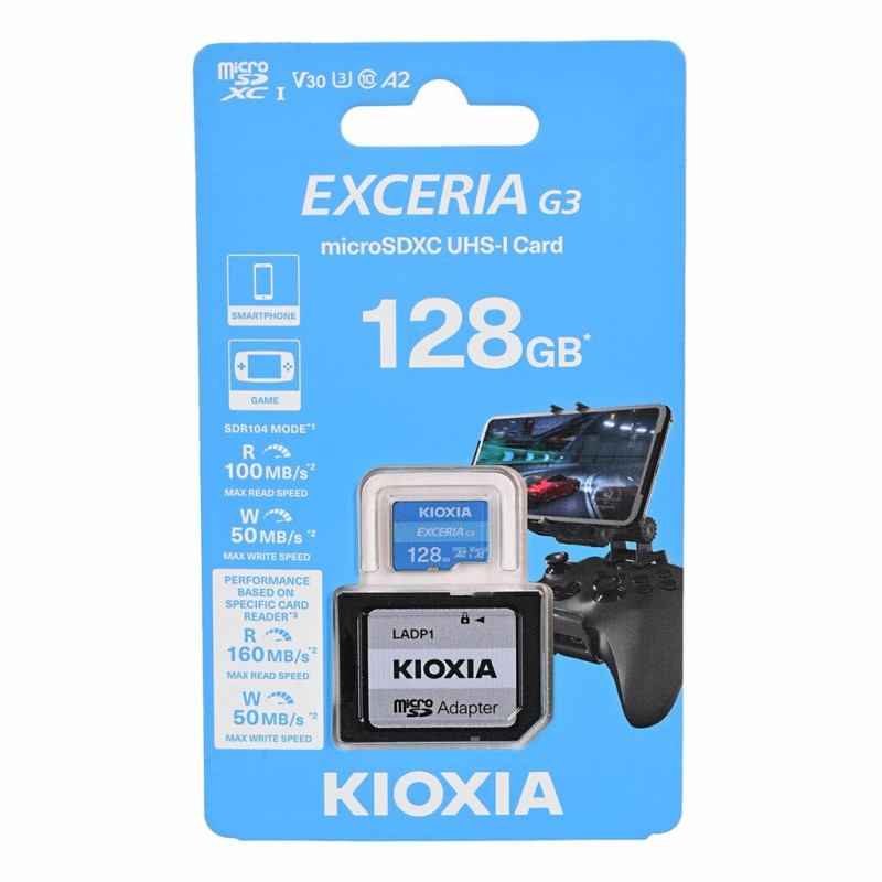 Atminties kortelė Kioxia Exceria G3 microSDHC 128GB UHS-I U3 V30 A2