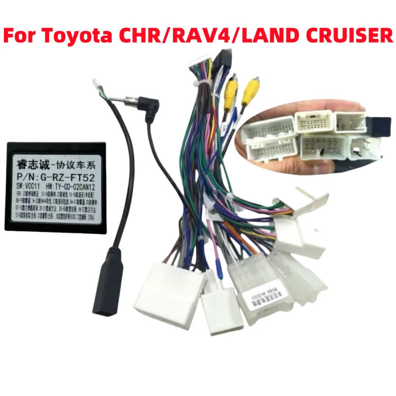 Maitinimo laidai Android automagnetolai Raise G-RZ-FT52, palaiko JBL AMP skirtas Toyota Maitinimo laidai Android automagnetolai Raise G-RZ-FT52, palaiko JBL AMP skirtas Toyota