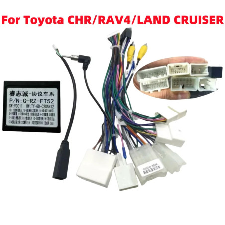 Maitinimo laidai Android automagnetolai Raise  G-RZ-FT52, palaiko JBL AMP skirtas Toyota