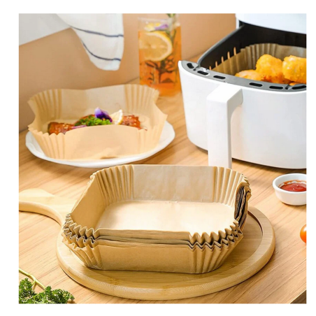 Papier do pieczenia do frytkownicy powietrznej Powermax SQ16 kwadratowy, 100 szt.