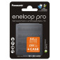 Akumulators Panasonic Eneloop PRO BK-3HCDEC4BE AA 2500mAh + korpuss 4 gab.