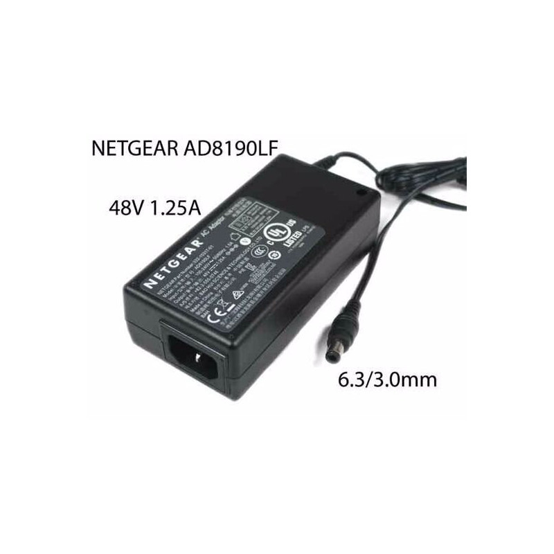 Power supply Netgear AD8190LF 332-10317-01 48V 1.25A 6.3x3.0mm